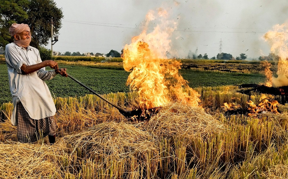 Stubble burning in India